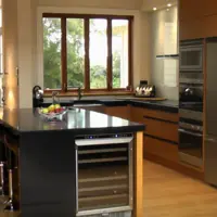 Rimu Veneer And Caesarstone Tops