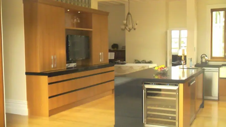 Rimu Veneer And Caesarstone Tops (1)