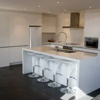 Laminate Benchtops With Square Edges And 'Waterfall' Ends